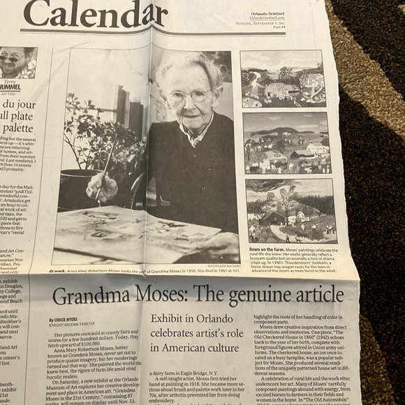 Vintage 1961THE NIGHT BEFORE CHRISTMAS ILLUSTRATED BY GRANDMA MOSES HARDCOVER - Picture 8 of 17